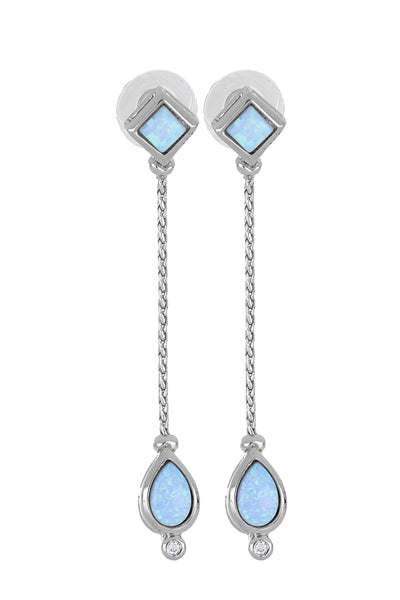 Opalas do Mar Collection - Blue Opal Dangle 1” Post Earrings