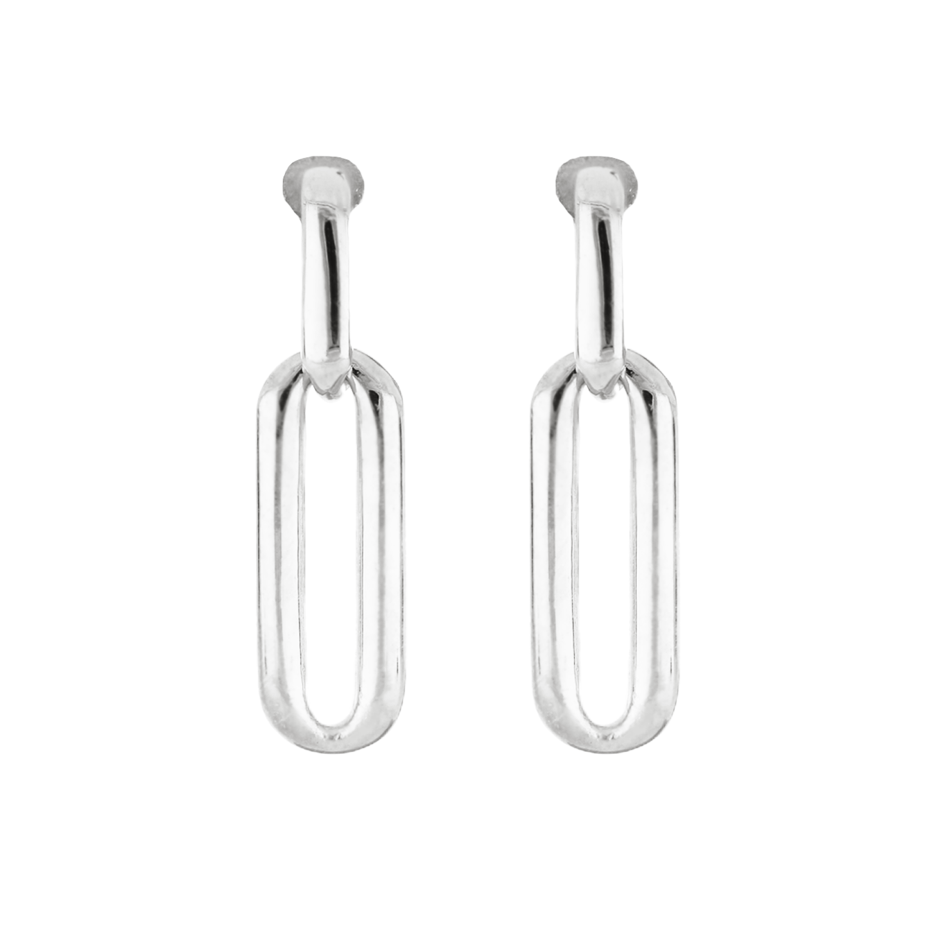 Diamante - Large Link Post Earrings