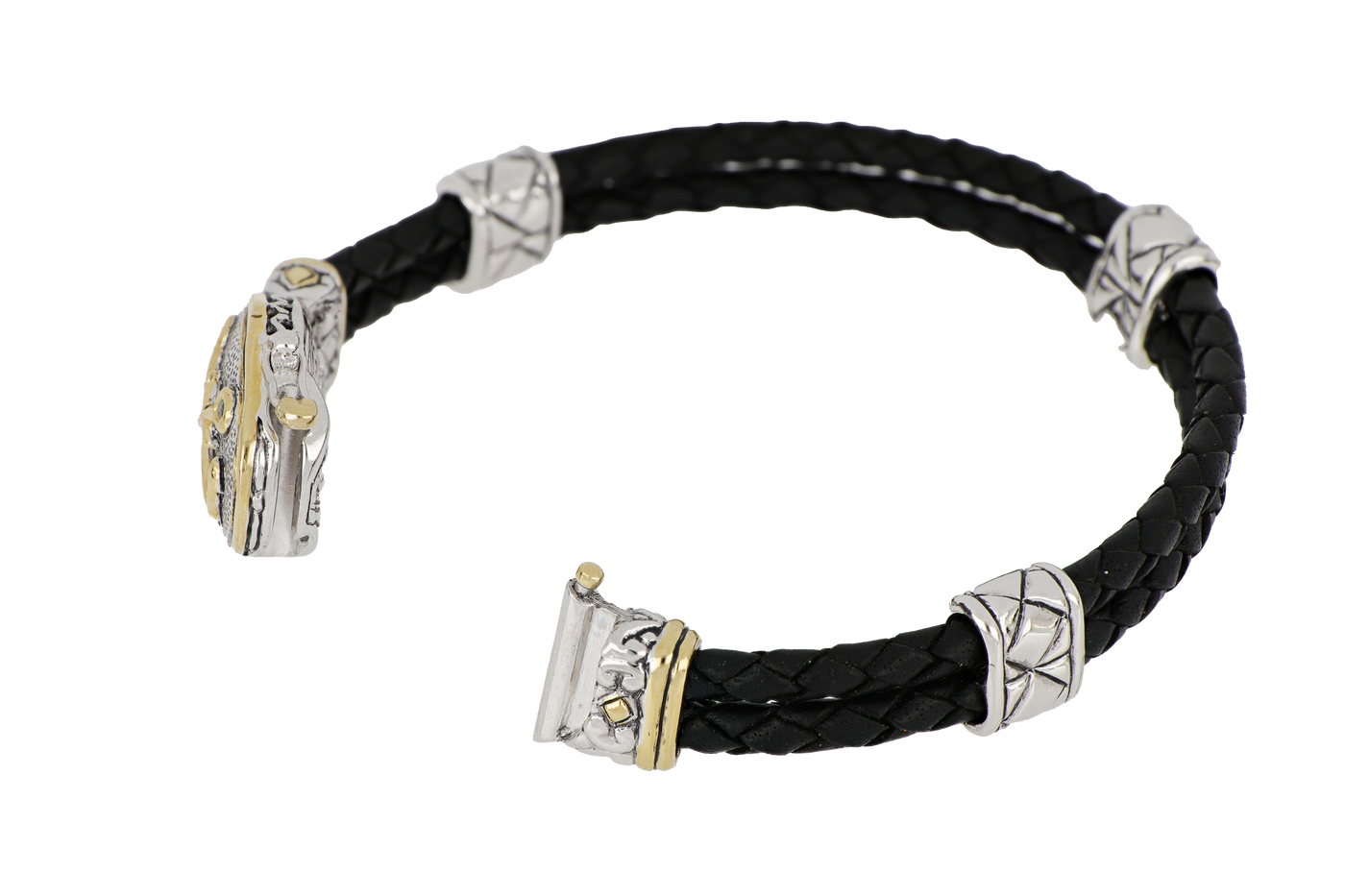 Cross Men's Leather Bracelet