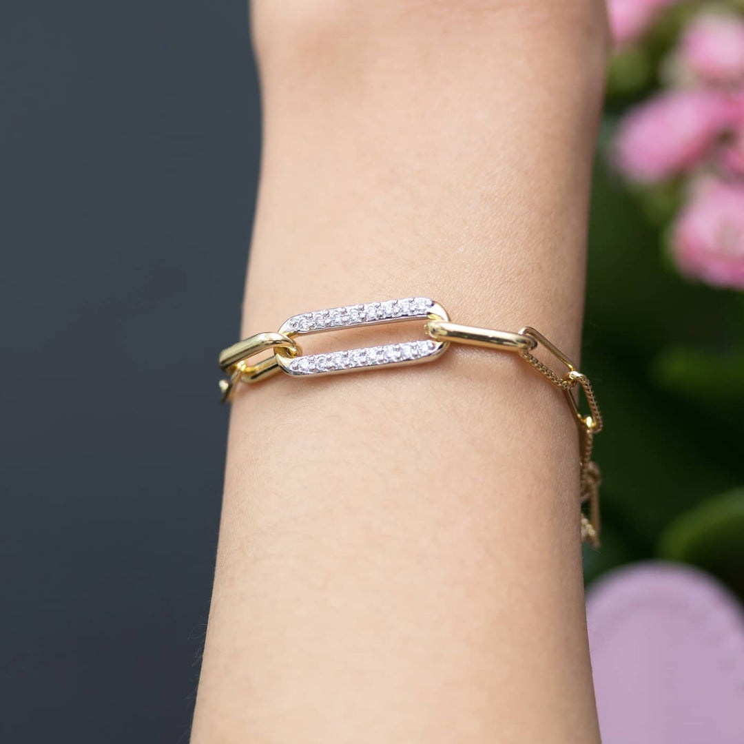 Diamante - Large Pavé Link Bracelet